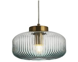Kosilum - Joina - Hanglamp - Transparant en rokerig groen - Metaal en glas