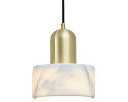 Kosilum - Meryl - Hanglamp - Messing en wit - Metaal en marmer