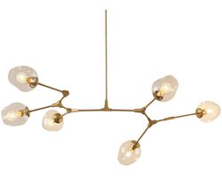 Kosilum - Ofélia - Lamp - Transparant en goud - Metaal en glas