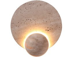 Kosilum - Orsola - Wandlamp - Beige - Metaal en steen