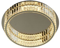 Kosilum - Pezzati - Plafondlamp - Zilver/Chroom - Aluminium en kristal