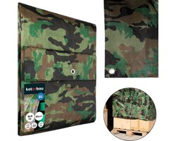 KOTARBAU® Afdekzeil, Polyethyleen, 4 x 4 m, Camouflage, 80 g/m2, Waterdicht, Zeil Afdekking, Beschermzeil voor Meubels, Afdekzeil uv-bestendig, Zeil voor bescherming buiten