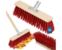 KOTARBAU® Bezemkop, Straatbezem, 33 cm, Veegbezem, Buitenbezem, Harde Nylonborstels, Tuinbezem, Stevige Straatbezem, Harde Bezem voor Buiten, zonder Steel, Hout, PVC
