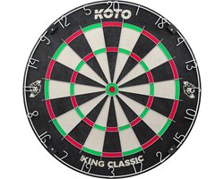 KOTO - King Classic Dartbord (Officiële Toernooiafmetingen) Afrikaans Sisal & Bristle Dartbord - Density-Control
