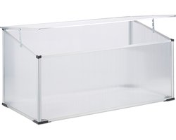 koude bak aluminium - steeksysteem - lichtdoorlatend - uv-bescherming - 100x50x50 cm - transparant