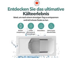 Koudebad Buiten – Novihome Chill - 212x102x81 cm - Grijs - Novihome
