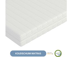 Koudschuim matras 70x140 - peutermatras - 14cm dik - ademend - wasbare hoes - hypoallergeen - CertiPUR® en Okoetex gecertificeerd -