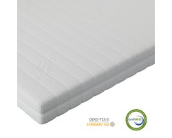Koudschuim matras 75x95x10 - wasbare hoes - ledikant - hypoallergeen - CertiPUR® en Okoetex gecertificeerd