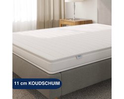 Koudschuim topper 140x200 XL 3D - Stevig hardheid topmatras - circa 10-11 cm - afritsbaar - wasbaar - orthopedisch - hypoallergeen topdek matras - CertiPUR® en Okoetex gecertificeerd