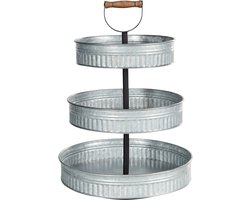 KOUIGN - Etagère - Zilver - 3 lagen - IJzer