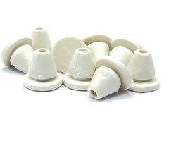 Kozijnbuffer wit 2mm - Deurbuffer - Stootdoppen - rubber dopjes - Equantu® - 10 stuks - deuren