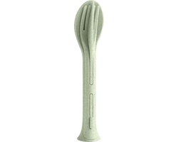 Koziol Bestekset Klikk Pocket 17 Cm Thermoplast Groen 3-delig
