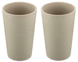 Koziol Bio-Circulair - Connect Beker 350 ml Set van 2 Stuks - Gerecycled Zonnebloemolie - Bruin -