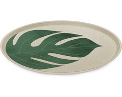 Koziol Bio-Circulair - Connect Bord ø 25,5 cm Monstera Leaf Set van 4 Stuks - Bruin