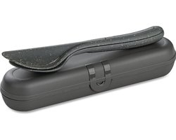 Koziol Bio-Circulair - Klikk Ready Etui met Bestek Set van 3 Stuks - Gerecycled Zonnebloemolie - Grijs