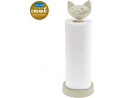 Koziol Bio-Circulair - Miaou Keukenrolhouder - Gerecycled Zonnebloemolie - Bruin
