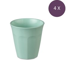Koziol Bio-Circulair - Nora Beker 150 ml Soft Groen Set van 4 Stuks - Bio Circulair Kunststof - Groen -