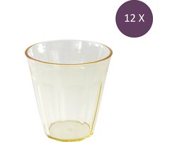 Koziol Bio-Circulair - Nora Beker 150 ml Transparant Geel Set van 12 stuks - Bio Circulair Kunststof - Geel -