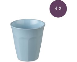 Koziol Bio-Circulair - Nora Beker 300 ml Soft Blauw Set van 4 Stuks - Bio Circulair Kunststof - Blauw -