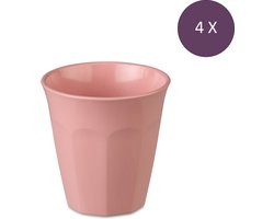 Koziol Bio-Circulair - Nora Beker 300 ml Soft Roze Set van 4 Stuks - Bio Circulair Kunststof - Roze -