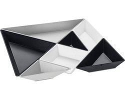 Koziol - Koziol Schalenset Tangram  Zwart-Wit-Grijs