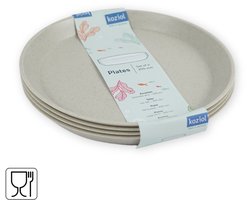 Koziol Plates Set of 4 205mm - Plastic Borden - 50% Recycled - Duurzaam - 20,5cm - 4 Borden - Camperen - Camping - Herbruikbaar - Vaatwasserbestendig - Magnetronbestendig - Picnic - Vakantie - Kinderborden - BBQ - Sustainability