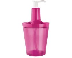 Koziol Zeepbakje zeeppompje Flow transparant roze