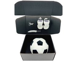Kraamcadeau Jongen met zachte Voetbal - Mijn éérste voetbal - Baby cadeau jongen - Geboortecadeau jongen - kraamkado