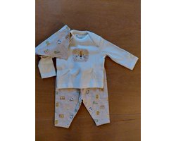 Kraamcadeau - newborn - newborn kleding set - baby gift set - 3/delig in een giftbox - 62/68 (2-6 mnd) - print Lion