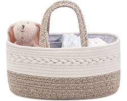 Kraammand - Baby Mand - Met drie vakken - Babyshower - Kraamcadeau meisje of jongen - Mooi, praktisch en overzichtelijk