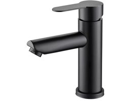Kraan Badkamer Wastafelmengkraan Zwarte Badkamerkraan Wastafelfittingen Mat Wastafelkraanset Kranen Wastafelkraan Waterval voor Badkamer Keuken Roestvrij Staal