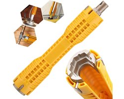 Kraan / Wasbak Moersleutel - Gootsteen Sleutel - Keuken en badkamer Kraan Moer Sleutel - Wastafel gereedschap - Geel