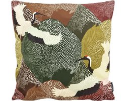 Kraanvogel #2 / Crane Birds Kussenhoes | Katoen / Polyester | 45 x 45 cm
