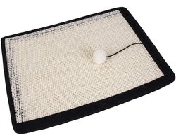 Krabmat voor huisdieren - Krasbescherming bank - Bank beschermen - Natuurlijke sisal vezels - 30 x 40 cm - Donkergrijs