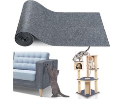 Krabmat voor katten, 200 x 40 cm, trimbare zelfklevende krabmat, doe-het-zelf krabmat voor katten, muurkrabben voor katten, zelfklevende krabmat voor katten, hoekbank, muurbeschermer