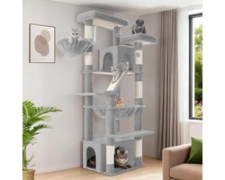 Krabpaal - Kattenmeubel - Kattenvermaak - Stabiele Constructie - 17 kg - Lichtgrijs