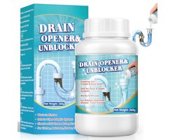 Krachtige afvoerreiniger voor wastafels en leidingen - Snelle schuimformule voor keuken, badkamer, toilet en douche - 260 g