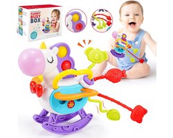 Kraftverd - SilicNaonen Trekkoord Activiteiten Speelgoed - Montessori speelgoed - sensorisch speelgoed - bijtring - bijtspeelgoed baby - babyspeelgoed - voor kinderen van 6 tot 24 maanden - Peuter Speelgoed – Jongens Meisjes - 1 jaar – 2 jaar -cadeau