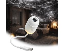Kraftverdia 2-in-1 Galaxy Projector Sterren Nachtlampje - Sterren Projector met 12 Films - Dimbare LED Lamp met 360° Rotatie en USB - Voor Slaapkamer, Auto en Kinderkamer