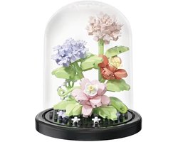 Kraftverdia® - Bloemenboeket in Stolp - Botanical Flowers Collection - Botanical Bloemen - Niet Geschikt voor Lego Mould King - Kunstbloemen Modelbouw Bloemenpracht - Volwassenen & Kinderen - 302 Bloks Cadeau voor Haar