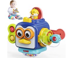 Kraftverdia® - Montessori speelgoed - Baby Activiteiten Kubus - Educatief Babyspeelgoed - Sensorisch speelgoed - dobbelsteen - cadeau - voor kinderen van 6 tot 36 maanden - motorische - Peuter Speelgoed – Jongens – Meisjes - 1 jaar – 2 jaar – 3 jaar