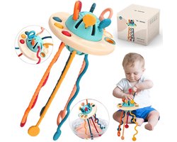 Kraftverdia - Montessori Speelgoed vanaf Baby 1 2 3 4 jaar - Educatief speelgoed voor baby's - Kinderspeelgoed Onderweg - Baby Speelgoed 6 7 8 9 10 Maanden - Ophangbaar - Baby-bijtspeeltjes - Baby sensorisch speelgoed