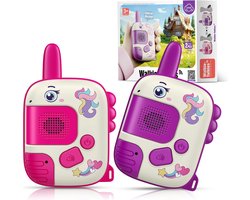 Kraftverdia™ - Walkie Talkie voor Kinderen - Kinderspeelgoed 3-12 jaar - Eenhoorn-speeltje - Buitenspellen voor kinderen - Kampeercadeau - Jongen Meisje - Buitenspelen - roze en paars