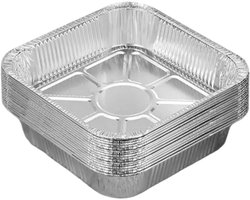 Kraftverdia - Wegwerp Aluminium Bakjes - Aluminium bakjes bbq - set van 50 - 18*18 cm - zilver