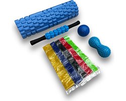 KRAKEN Foam Roller Set | Compleet Herstelpakket met Foam Roller, Spiermassage Uitrusting en Rek/Strek Banden | Duurzaam en Eco-Vriendelijk | Veelzijdig en Draagbaar | Geschikt voor Fitness, Yoga en Revalidatie