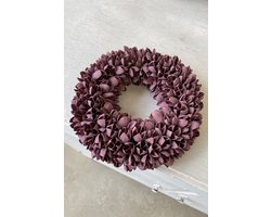 Krans | Bakuli | Mauve | 40cm | Woonaccessoires | Woonaccessoire | Landelijk | Industrieel | Interieur | Woon | Decoratie | Woondecoratie | Woonkrans | Wonen | Kerstkrans | Sfeervol | Kerstmis | Pasen | Paaskrans | Paasdecoratie | Decoratief | Living