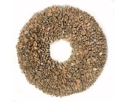 Krans Bakuli Peach-Wash 40cm - Peach Wash - Woonaccessoire - Woonaccessoires - Luxe - Sfeer - Christmas - Decoratief - Deco - Interieur - Landelijk - Industrieel - Chique - Perzik kleurig - Kerstkrans - Sfeervol - Kerstmis Decoratie