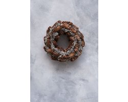 Krans Dennenappels | Licht GRIJS mos | 45 cm | Couronne | Dennenappels | Kerstmis | Kerst | Naturel | Woonkrans | Woonaccessoires | Woonaccessoire | Woning | Woon | Sfeer | Interieur | Inrichting | Decoratief | Decoratie | Deco | Landelijk