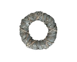 Krans Hamala - d27cm - Grey wash - HBX - Woon decoratie - Hout