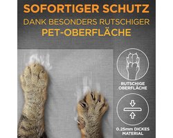 Krasbescherming - voor bank, muur, deur en meubels - Made in Germany - 0,25 mm dik - katten krabben afwennen - kattenbankbeschermer - vuilafstotend - bankbescherming krasfolie voor katten